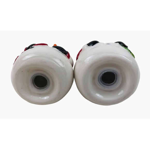 Vintage Snowman Salt Pepper Shaker Set Primitive Winter Christmas Table Decor - Picture 8 of 10